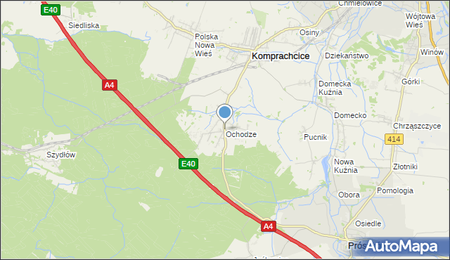 mapa Ochodze, Ochodze na mapie Targeo