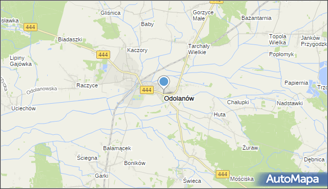 mapa Odolanów, Odolanów powiat ostrowski na mapie Targeo