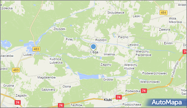 mapa Ojszczywilk, Ojszczywilk na mapie Targeo