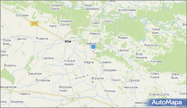 mapa Olszowiec, Olszowiec gmina Iłów na mapie Targeo