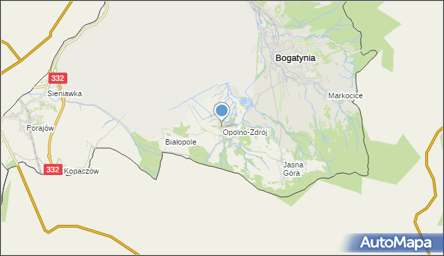 mapa Opolno-Zdrój, Opolno-Zdrój na mapie Targeo