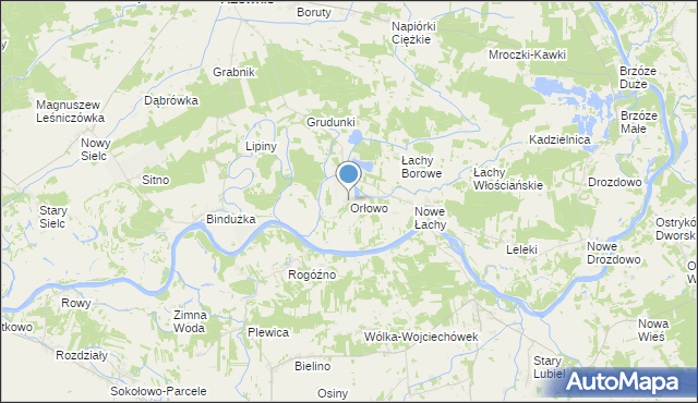 mapa Orłowo, Orłowo gmina Rzewnie na mapie Targeo