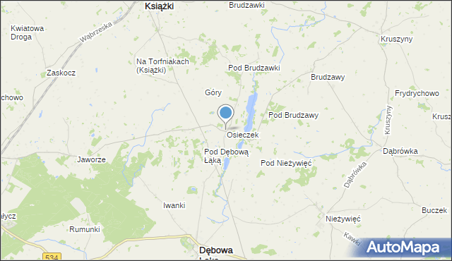 mapa Osieczek, Osieczek gmina Książki na mapie Targeo