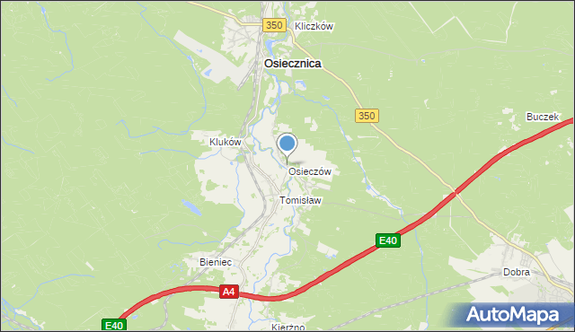 mapa Osieczów, Osieczów na mapie Targeo