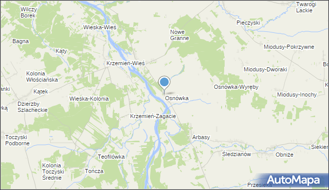 mapa Osnówka, Osnówka na mapie Targeo