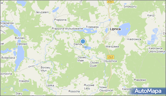 mapa Osówek, Osówek gmina Lipnica na mapie Targeo