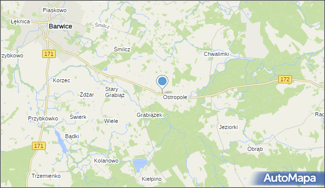 mapa Ostropole, Ostropole na mapie Targeo