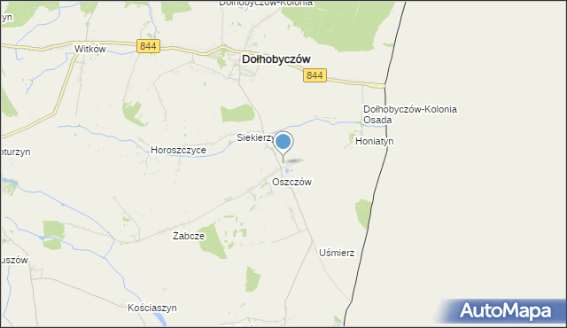 mapa Oszczów-Kolonia, Oszczów-Kolonia na mapie Targeo