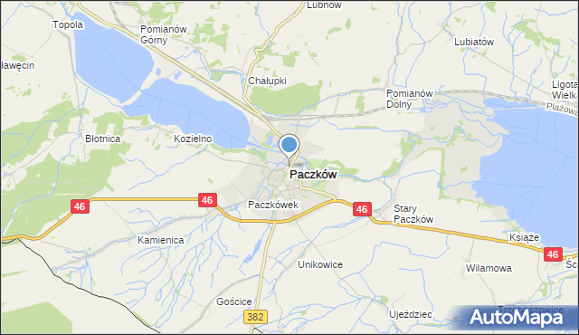 mapa Paczków, Paczków powiat nyski na mapie Targeo