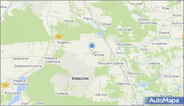 mapa Parczów, Parczów na mapie Targeo