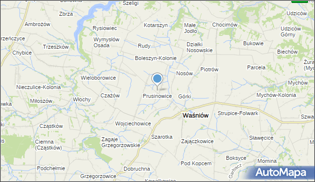 mapa Pękosławice, Pękosławice na mapie Targeo