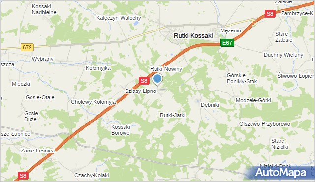 mapa Pęsy-Lipno, Pęsy-Lipno gmina Rutki na mapie Targeo