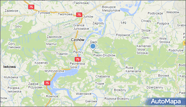 mapa Piaski-Drużków, Piaski-Drużków na mapie Targeo