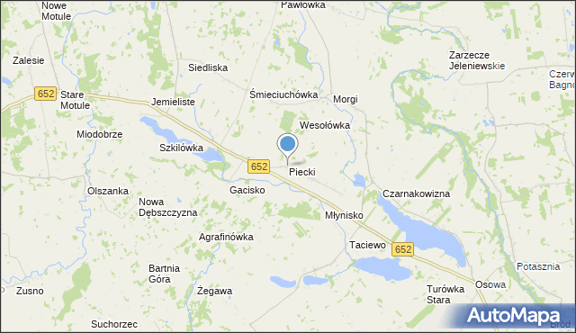 mapa Piecki, Piecki gmina Filipów na mapie Targeo