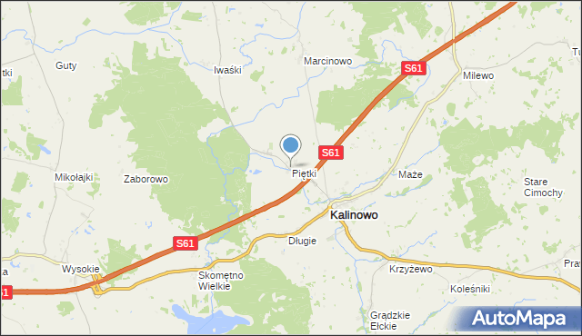 mapa Piętki, Piętki na mapie Targeo