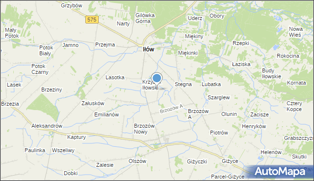 mapa Piskorzec, Piskorzec gmina Iłów na mapie Targeo