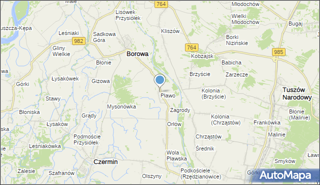 mapa Pławo, Pławo na mapie Targeo