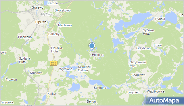 mapa Płocice, Płocice na mapie Targeo