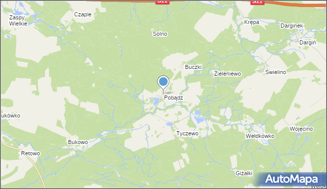 mapa Pobądz, Pobądz na mapie Targeo