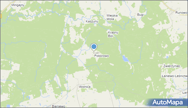 mapa Poborowo, Poborowo gmina Lubomino na mapie Targeo