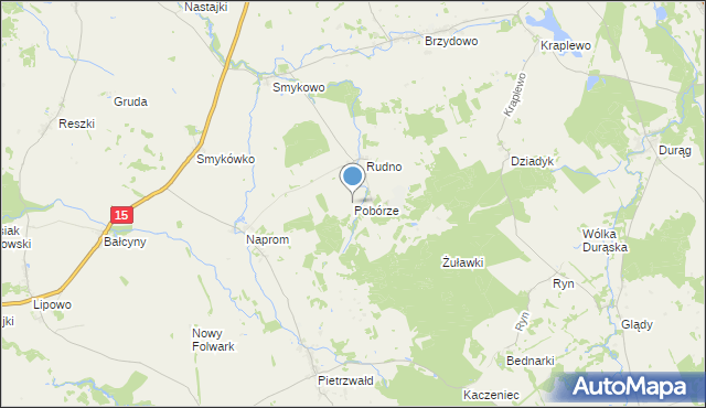 mapa Pobórze, Pobórze na mapie Targeo