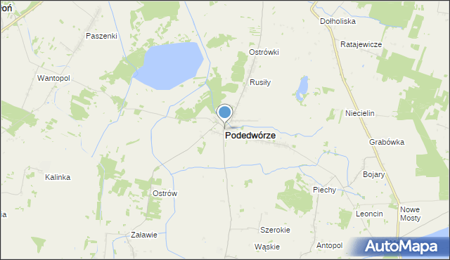 mapa Podedwórze, Podedwórze na mapie Targeo