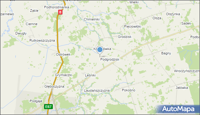 mapa Podgrodzisk, Podgrodzisk na mapie Targeo