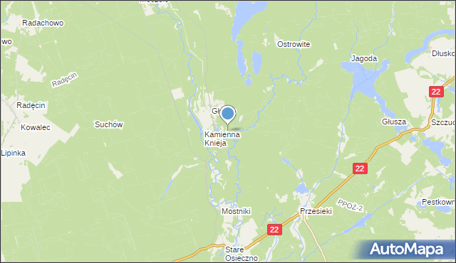 mapa Podszkle, Podszkle gmina Dobiegniew na mapie Targeo