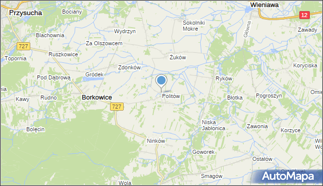 mapa Politów, Politów na mapie Targeo