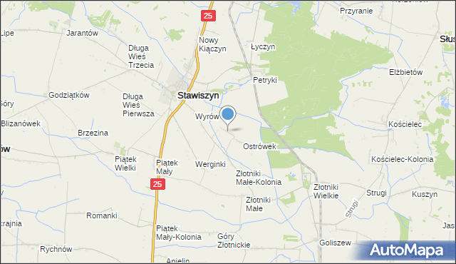 mapa Pólko, Pólko gmina Stawiszyn na mapie Targeo