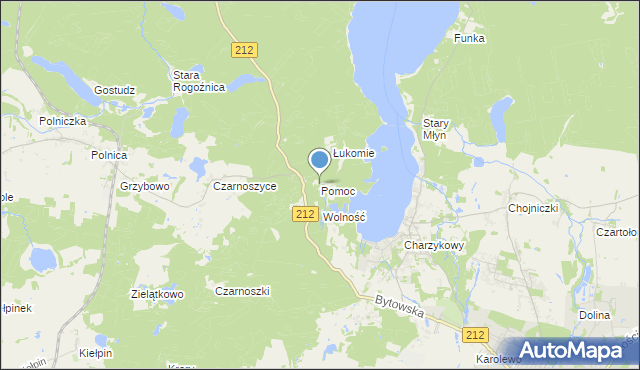 mapa Pomoc, Pomoc na mapie Targeo