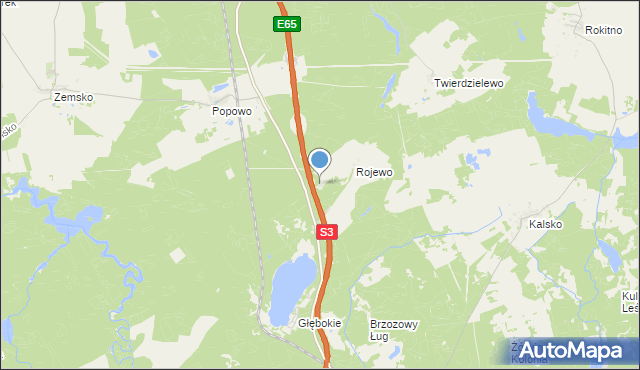 mapa Porąbka, Porąbka gmina Międzyrzecz na mapie Targeo