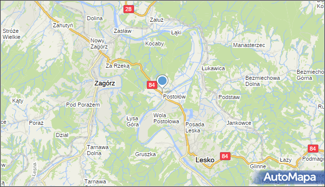 mapa Postołów, Postołów na mapie Targeo