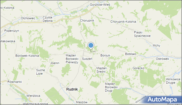 mapa Potasznia, Potasznia gmina Rudnik na mapie Targeo