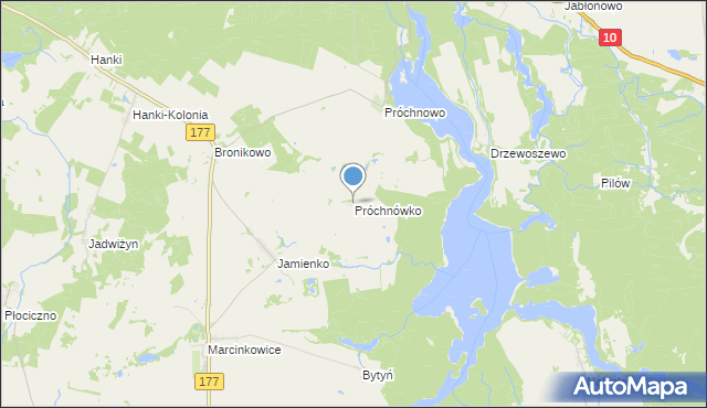 mapa Próchnówko, Próchnówko na mapie Targeo