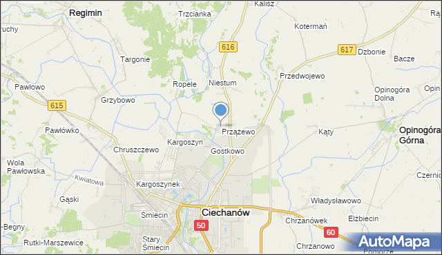 mapa Przążewo, Przążewo na mapie Targeo