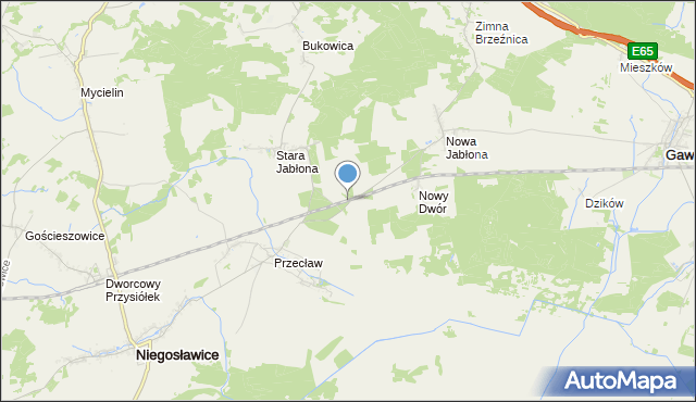 mapa Przecław-Szprotawski, Przecław-Szprotawski na mapie Targeo