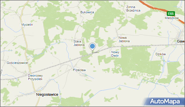 mapa Przecław-Szprotawski, Przecław-Szprotawski na mapie Targeo