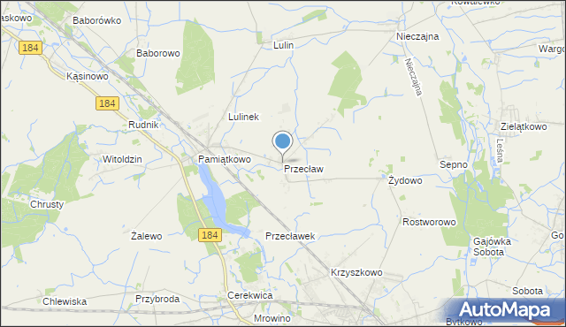 mapa Przecław, Przecław gmina Szamotuły na mapie Targeo