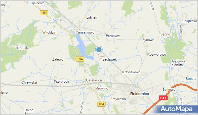 mapa Przecławek, Przecławek na mapie Targeo