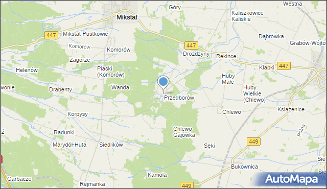 mapa Przedborów, Przedborów na mapie Targeo