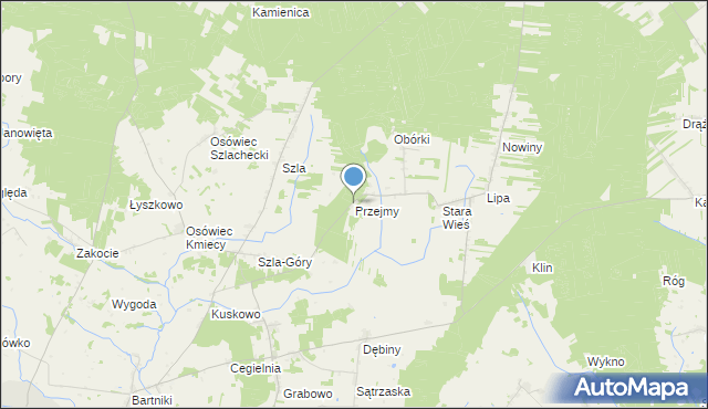 mapa Przejmy, Przejmy na mapie Targeo