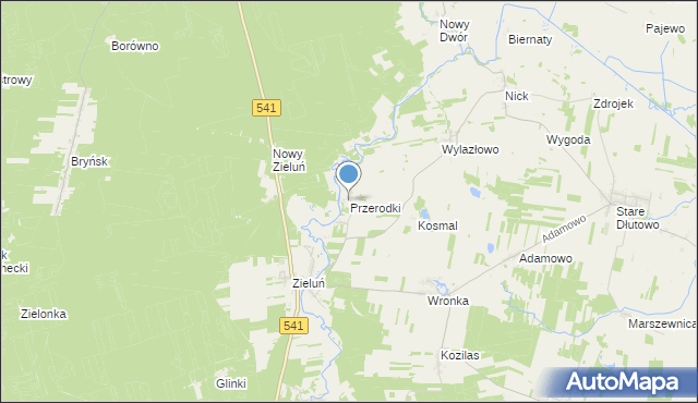 mapa Przerodki, Przerodki na mapie Targeo