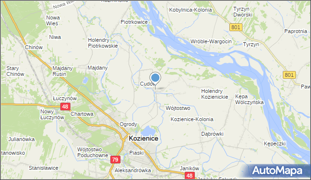 mapa Przewóz, Przewóz gmina Kozienice na mapie Targeo