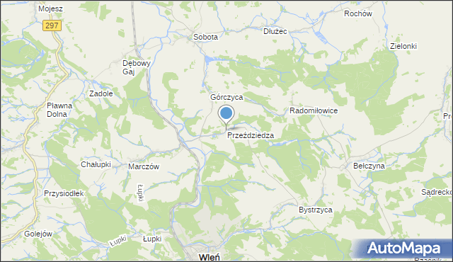 mapa Przeździedza, Przeździedza na mapie Targeo