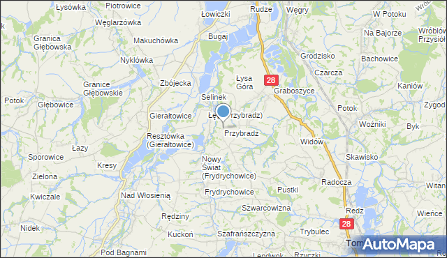 mapa Przybradz, Przybradz na mapie Targeo