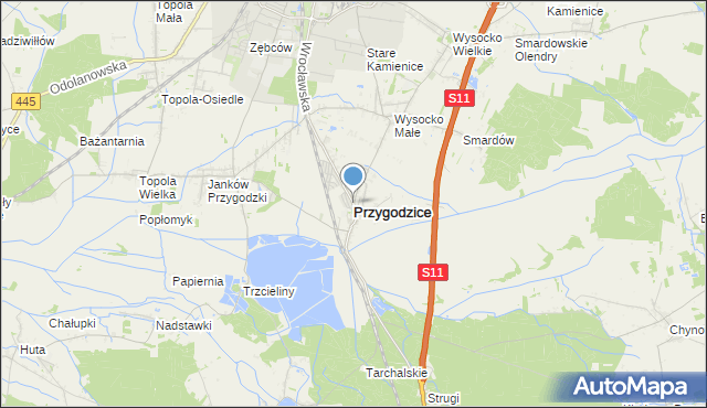 mapa Przygodzice, Przygodzice na mapie Targeo