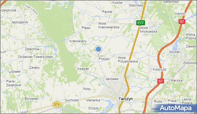 mapa Przypki, Przypki na mapie Targeo