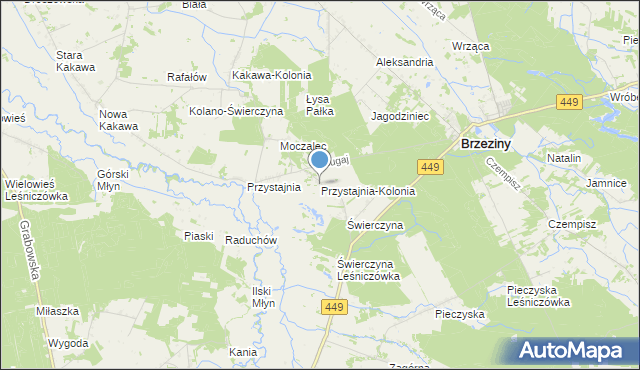 mapa Przystajnia-Kolonia, Przystajnia-Kolonia na mapie Targeo