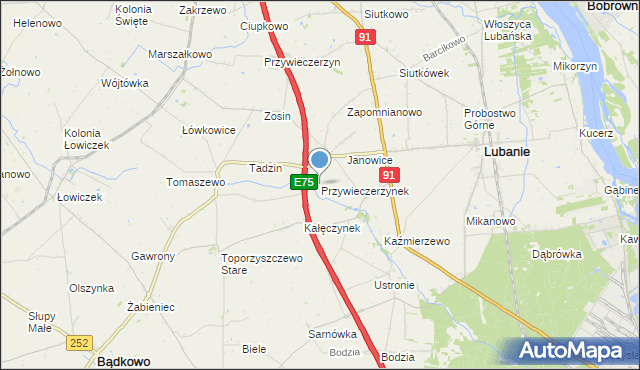 mapa Przywieczerzynek, Przywieczerzynek na mapie Targeo